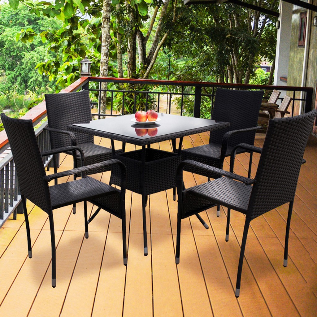 IPRO Outdoor Chair And Table Set Meja Makan Outdoor Furniture Balcony
