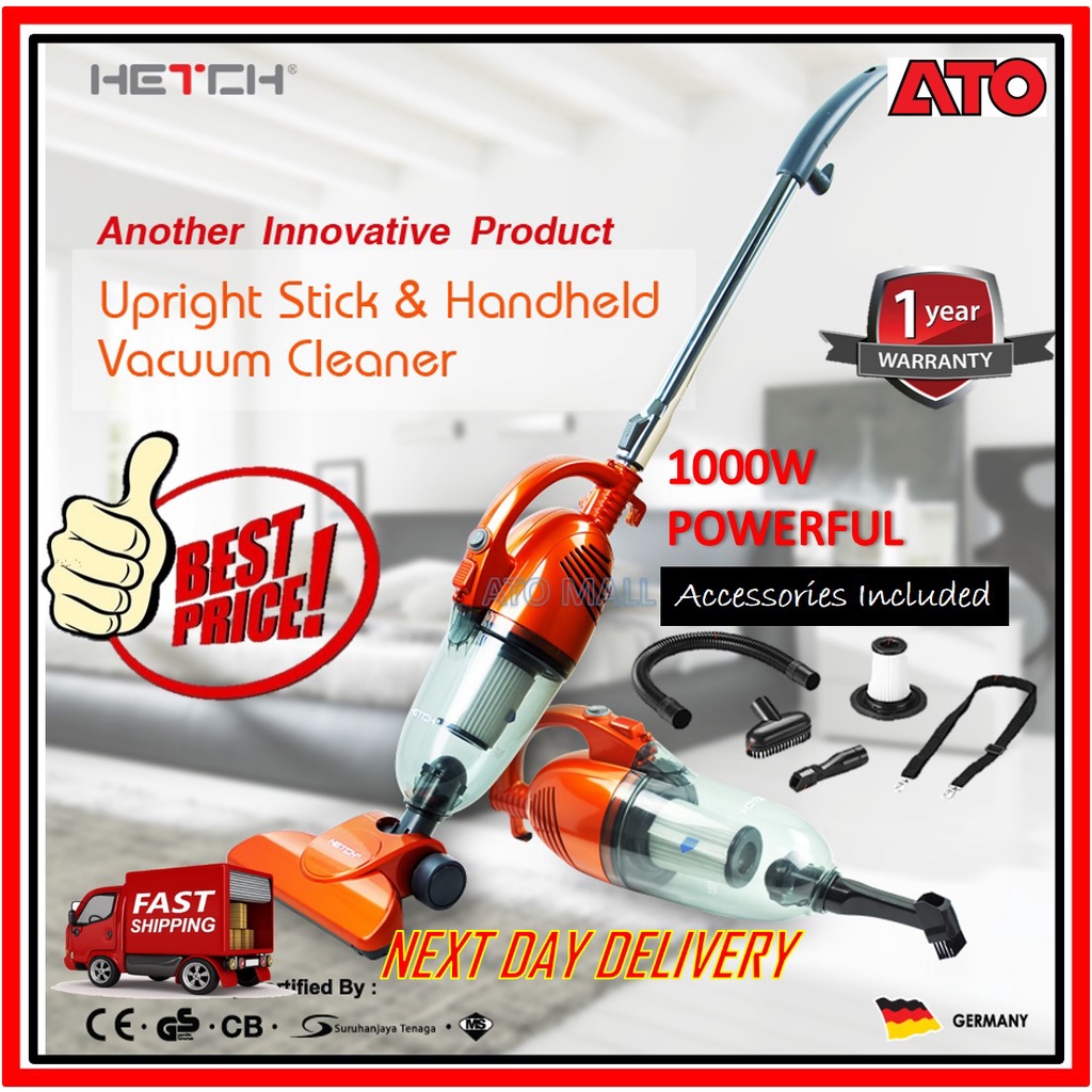 HETCH Upright Stick & Handheld Vacuum Cleaner (1000W) Shopee Malaysia