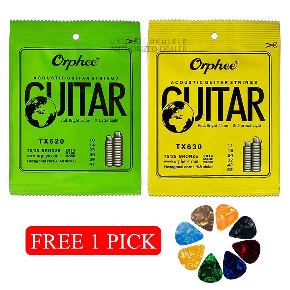 Orphee Acoustic Guitar String 6 Strings Super Light TX 620/630 Free