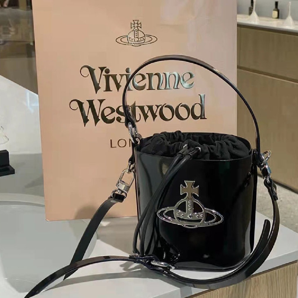 11.11 best seller Vivienne Westwood Bucket Bag Patent Leather Crossbody