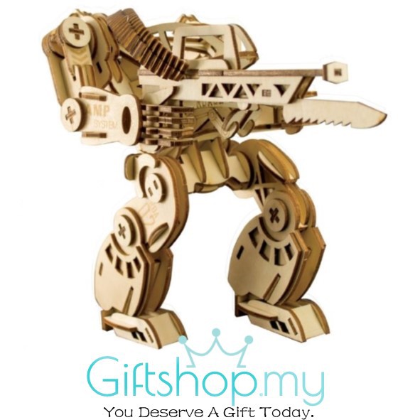 [WOODCRAFT] DIY 3D Wooden Puzzles Wood craft Assembly Kit AMP Powersuit