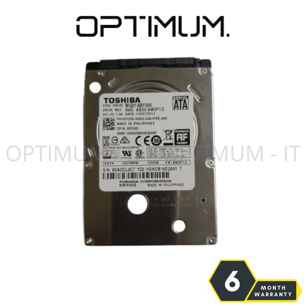 [Refurbished] Toshiba MQ01ABF050 / MQ01ACF050 2.5" 500GB 7200RPM SATA