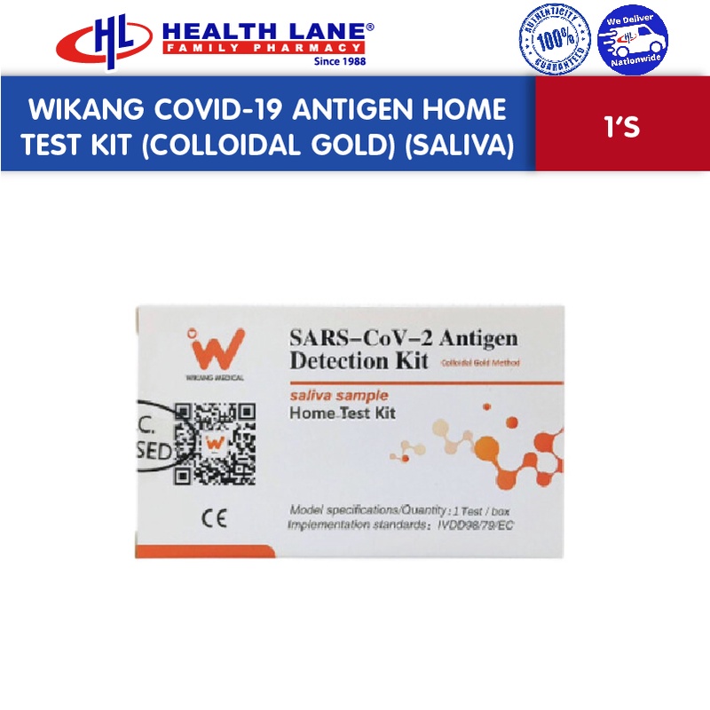 Wikang Covid19 Antigen Home Test Kit Colloidal Gold Saliva (1's