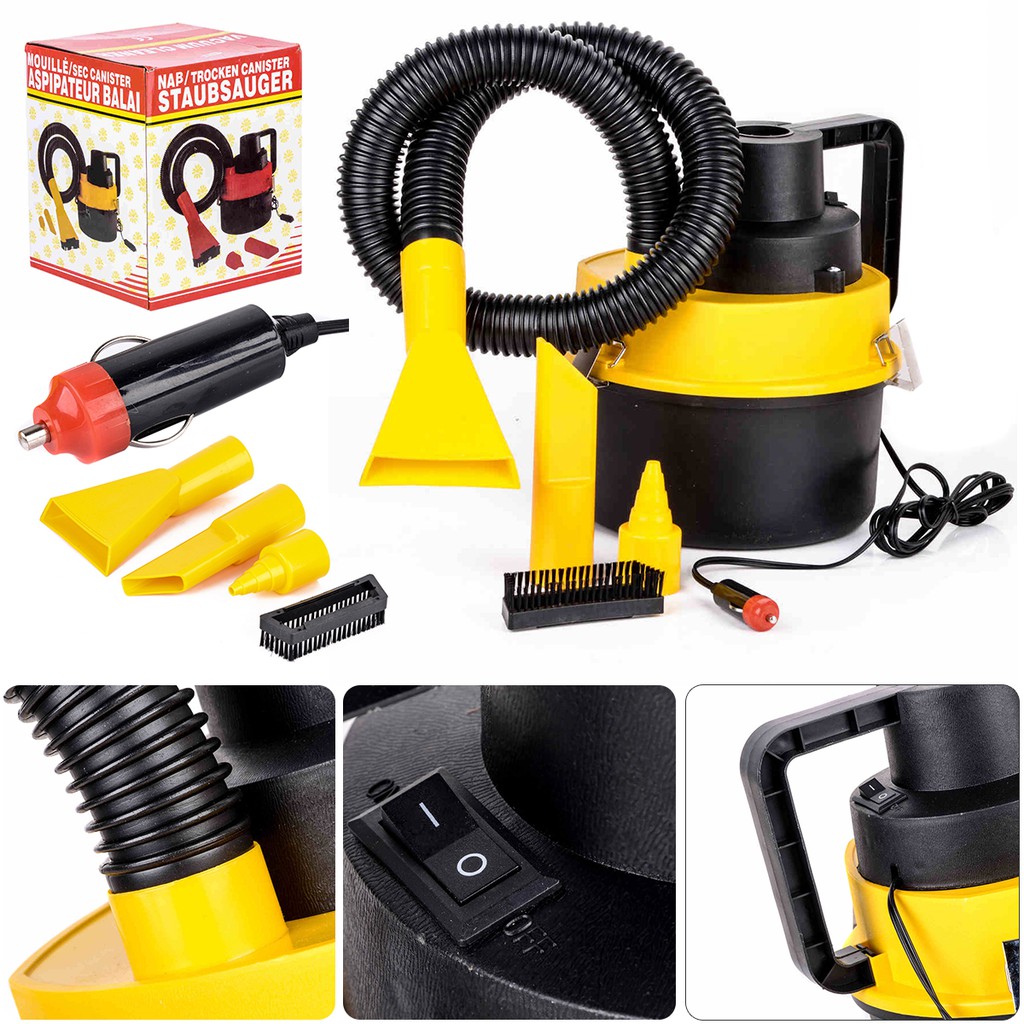 Portable Mini 90W 12V Wet & Dry Car Vacuum Cleaner Vehicle Auto Home