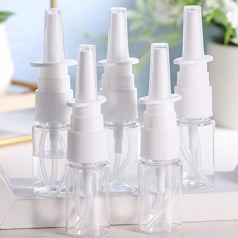 5/10/20/30ml Portable Empty Plastic Travel Nasal Spray Bottles Pump