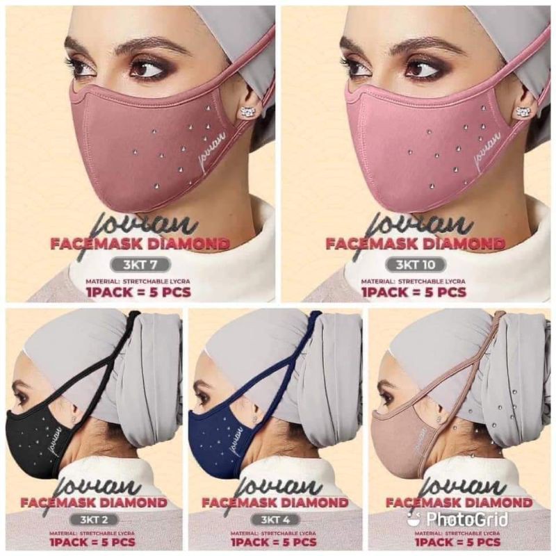 🔥 FABRIC FACE MASK JOVIAN DIAMOND DOUBLE MASKING Shopee Malaysia