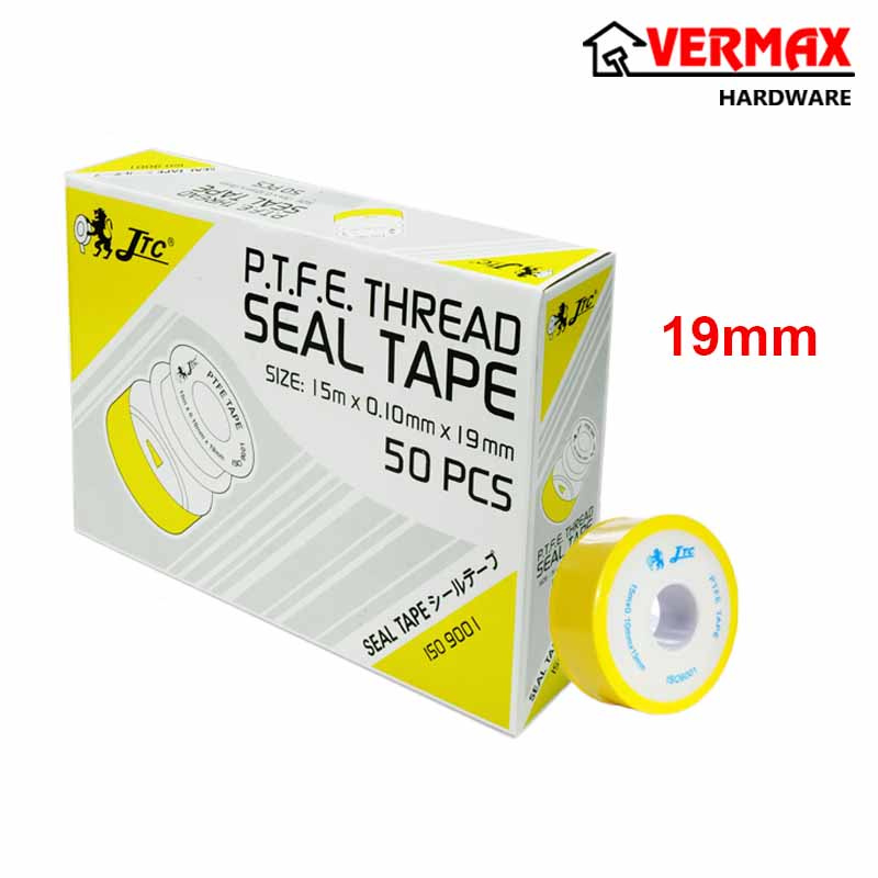 [19mm x 0.1mm] JTC PTFE White Seal Tape / Water Plumbing Hose Seal Anti