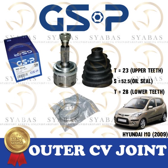 HYUNDAI i10 (2009) GSP CV JOINT FULL SET Shopee Malaysia