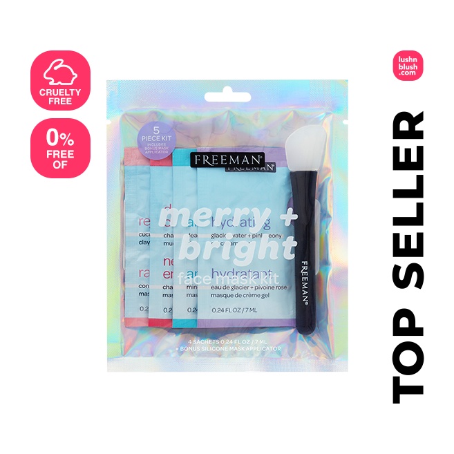 Freeman Beauty Merry + Bright Set 5 piece kit (Expiry Date12/2025