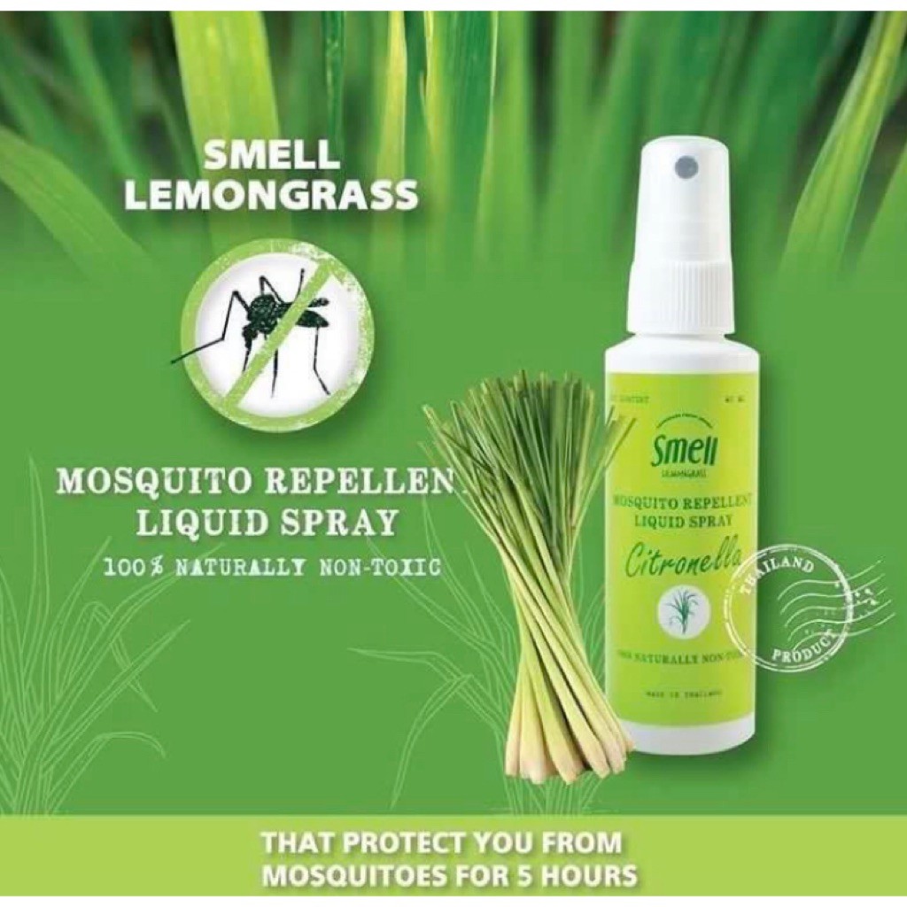 🔥THAI🔥📢📢Smell Lemongrass Handmade Mosquito Repellent Liquid Spray
