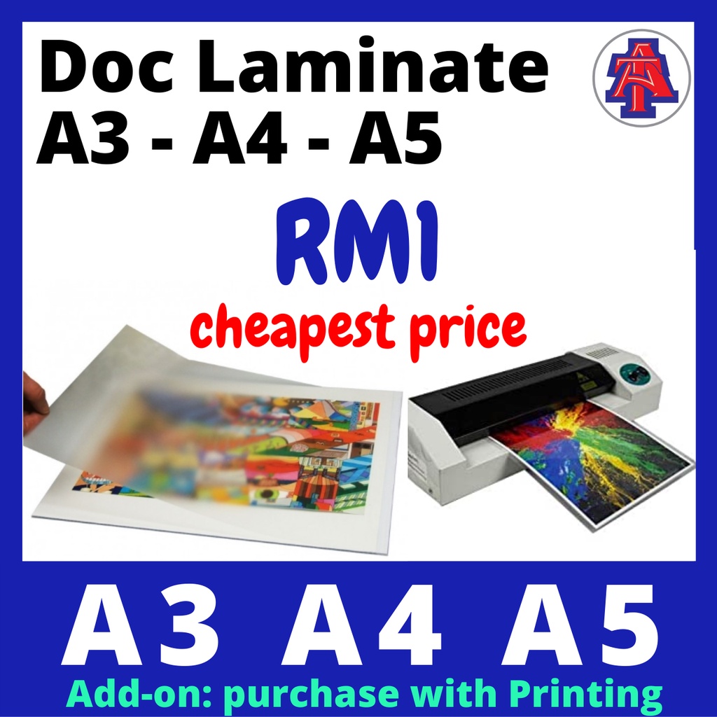 [Laminate] A3 A4 A5 Laminate Cheapest Paper Laminate / Document