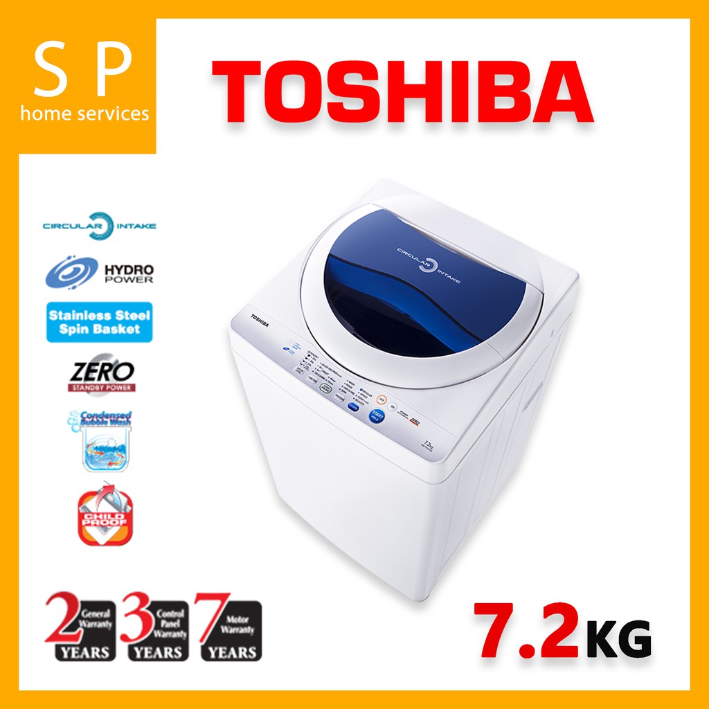 Toshiba 7.2KG Fully Auto Circular Intake Washing Machine AWF820SM Shopee Malaysia