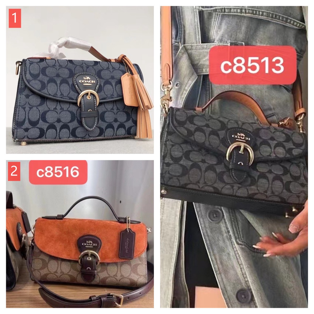 Coach C8513 C8515 Kleo top handle shoulder satchel crossbody bag sling