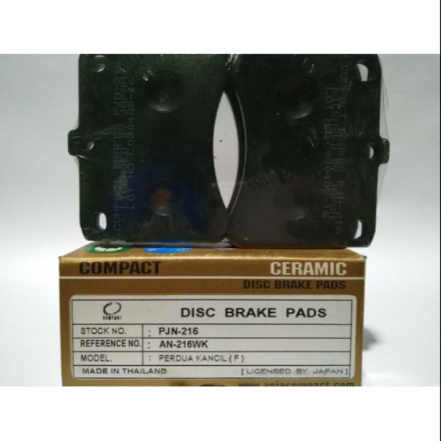 COMPACT PERODUA KANCIL CERAMIC FRONT DISC BRAKE PADS Shopee Malaysia