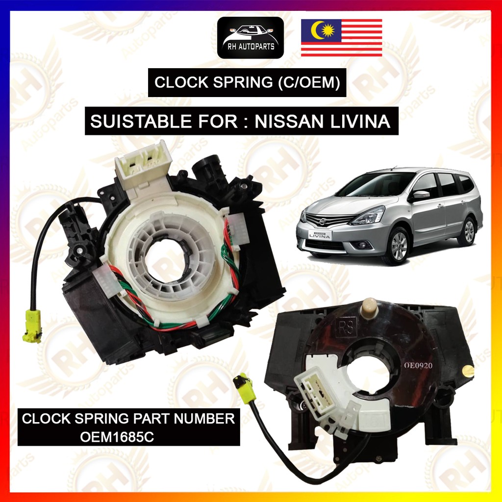 Nissan Sylphy Navara Livina Latio Murano NV200 Clock Spring Horn