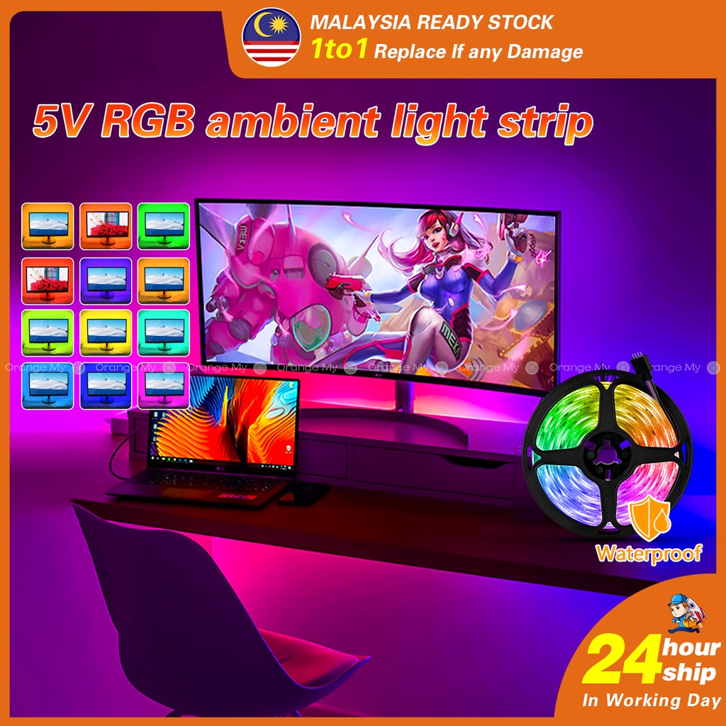 DIY led light strip RGB 5V USB port Ambient Light PC TV Screen Monitor