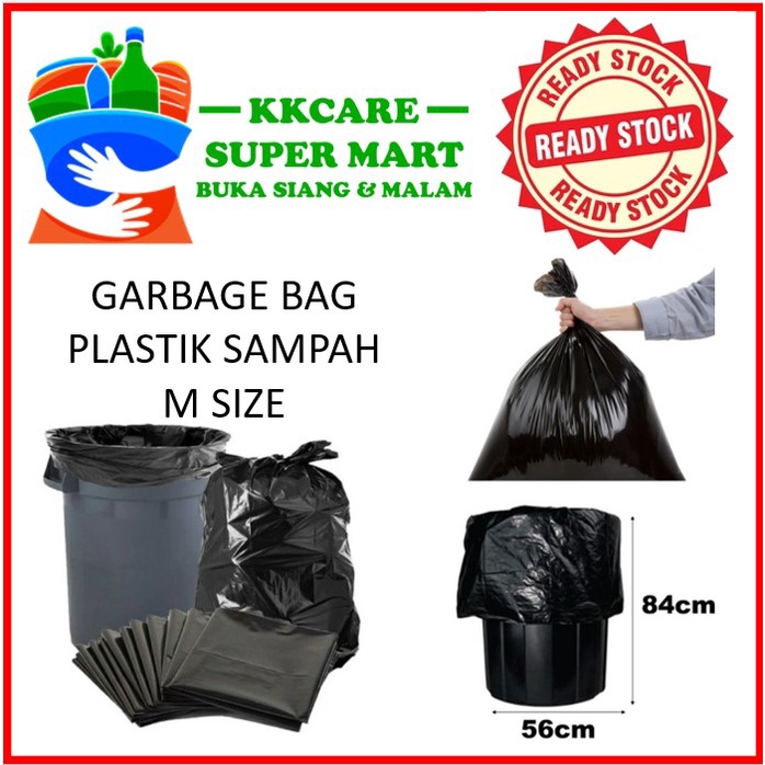 Plastic Bag Sampah Size M 56cm x 84cm Garbage Bag Plastic Bag Rubbish