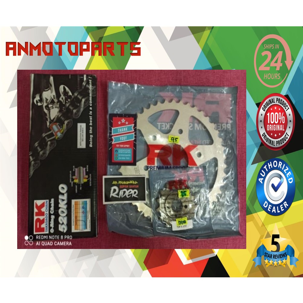 100 original RK Sprocket & Chain Set for Modenas Dominar 400 / KTM DUKE 390 / KTM DUKE 250 (6