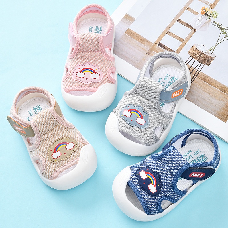 Infant Toddler Sandals Cute Rainbows Prewalker Shoes 03Yrs Baby Girl