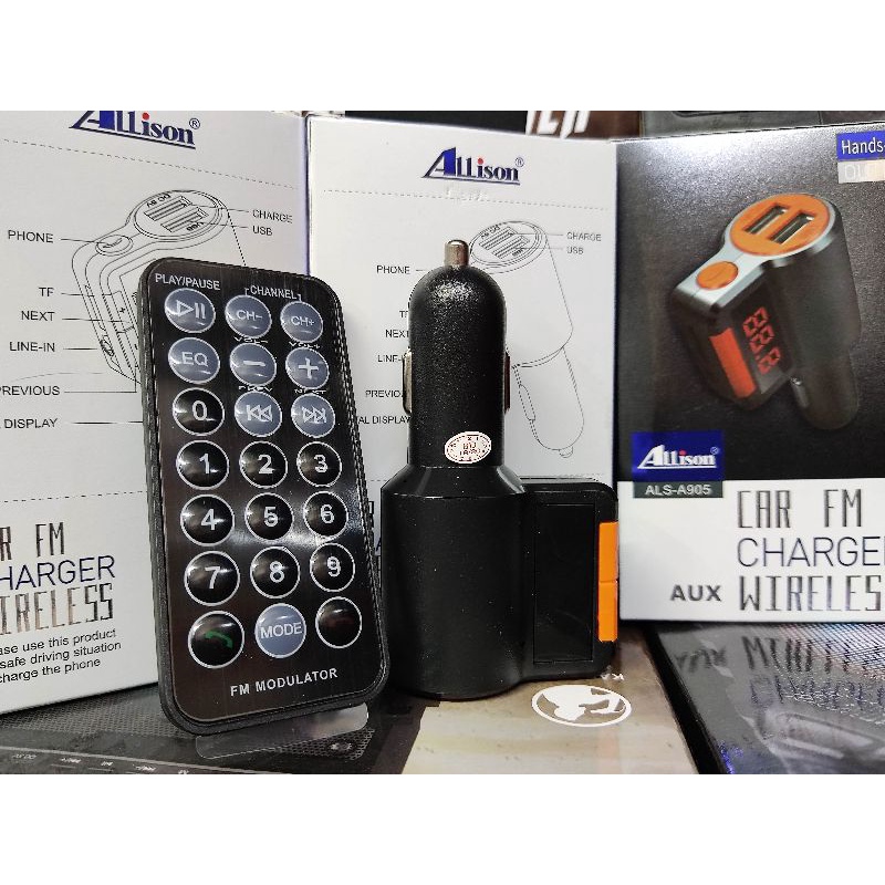 ALLISON ALSA906/A912 Car Kit Car mp3 Player Charger Bluetooth Aux TF