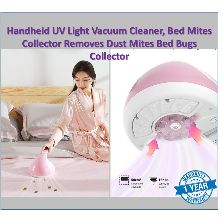 Handheld UV Light Vacuum Cleaner, Bed Mites Collector Removes Dust