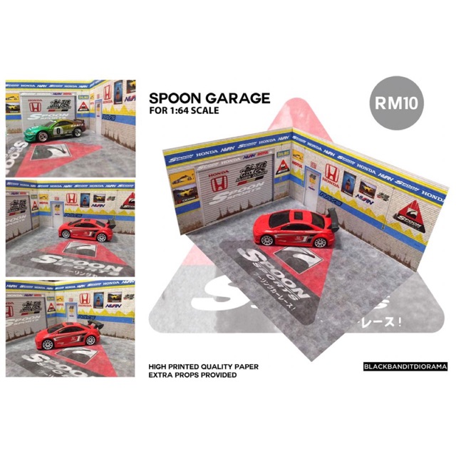 Spoon sports garage diorama Shopee Malaysia