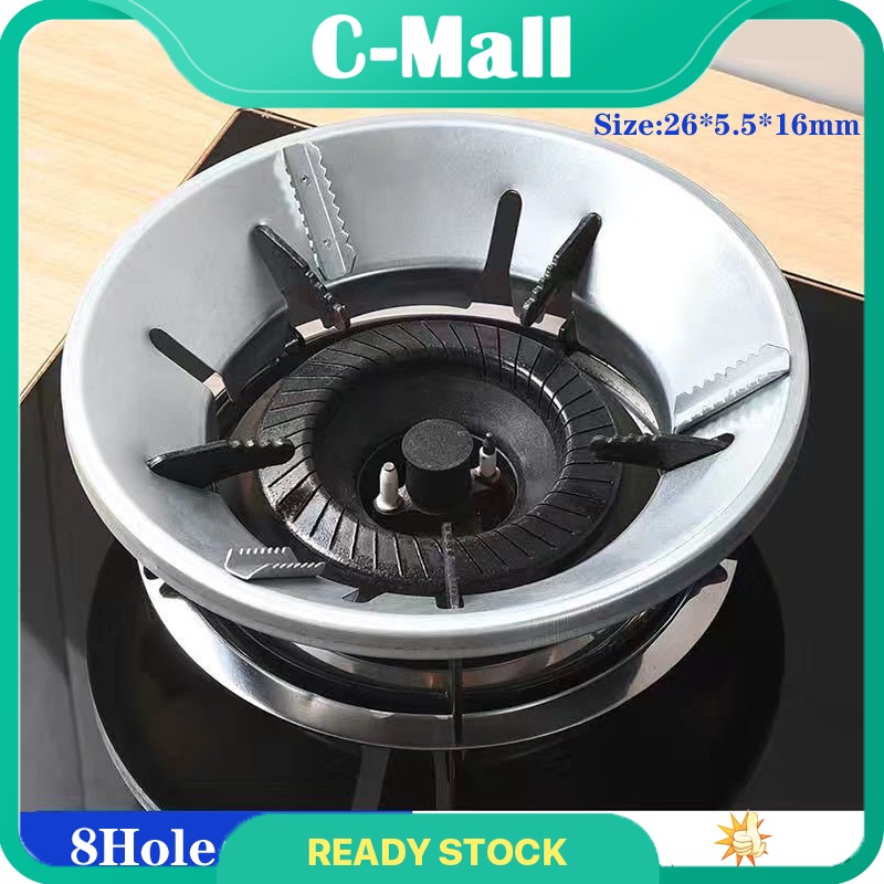 CMall 8 Holes Gas Stove Fire Wind Proof Energy Saver Cover Cooktop