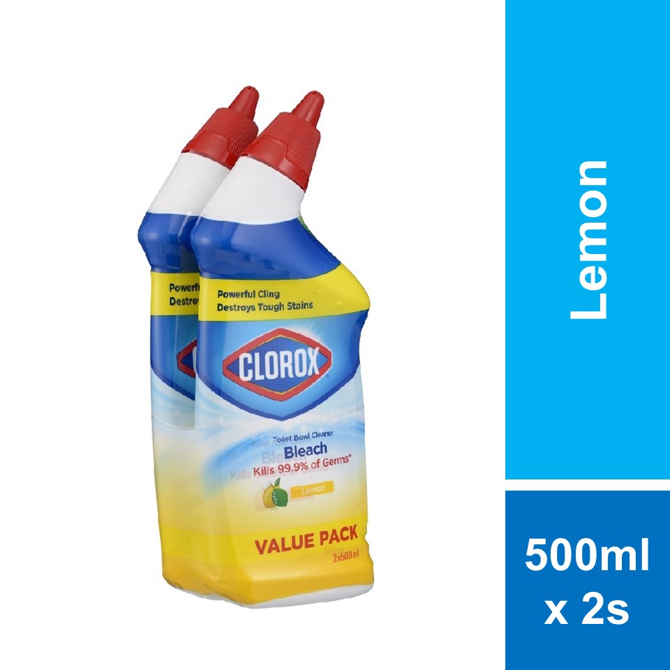 Clorox Toilet Bowl Cleaner Bleach (Lemon) 500Ml X 2 Shopee Malaysia