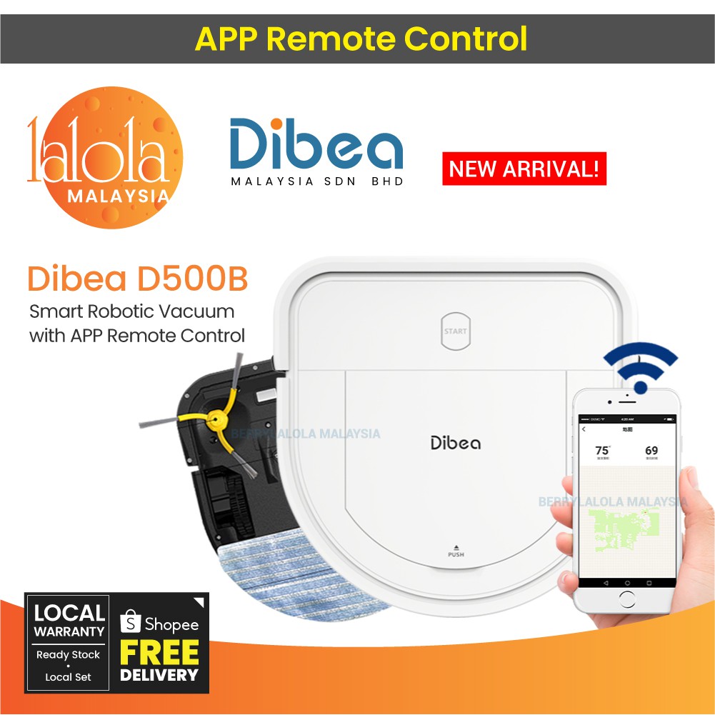 [Dibea Malaysia] Dibea D500B Robotic Vacuum Cleaner with Max Power