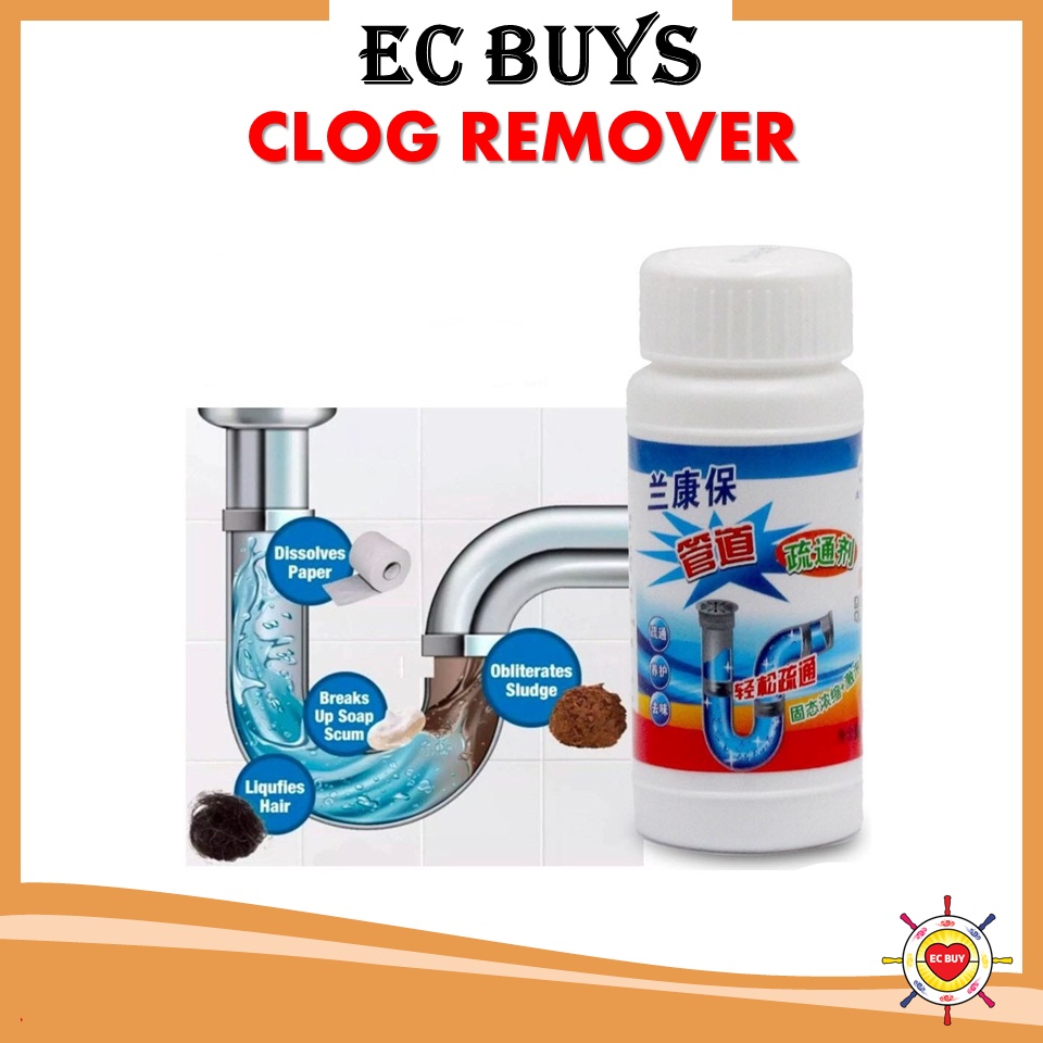 ECBUYS Clog Remover Drain Pipe Basin Cleaner Clogged Drainage Remover Powder for Toilet and