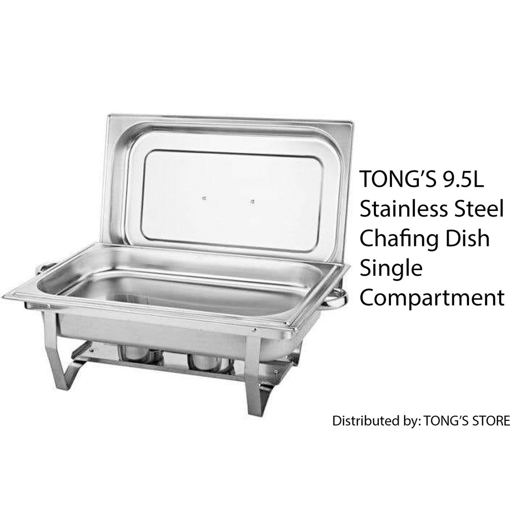 TONG'S 9.5L Stainles Steel Chafing Dish Single Compartment (Silver