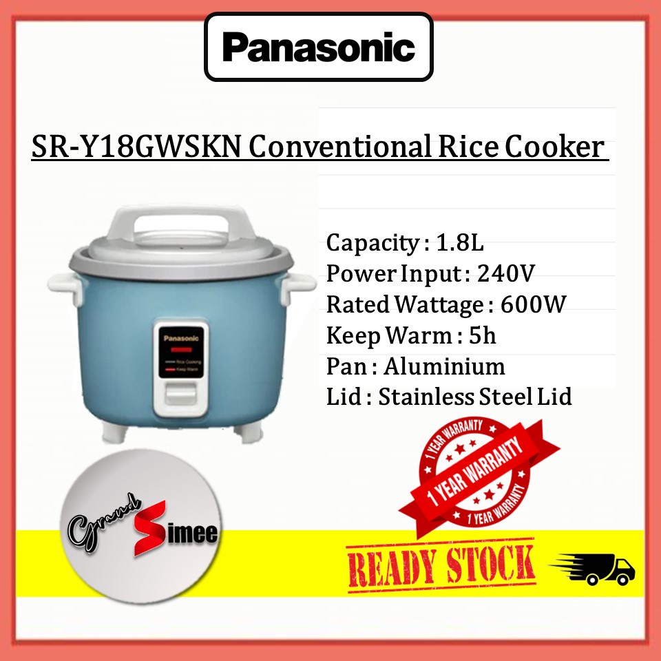Panasonic SRY18G 1.8L Conventional Rice Cooker Shopee Malaysia