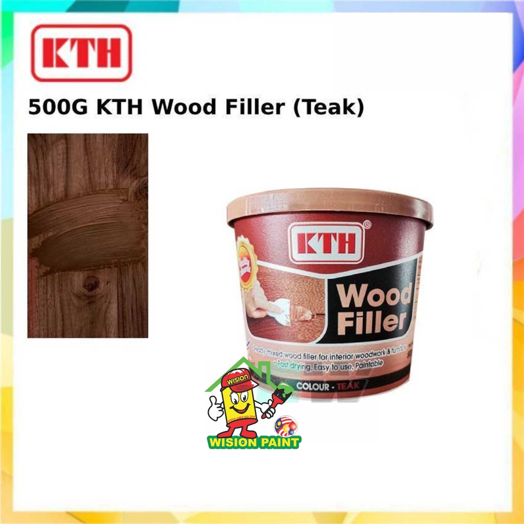 500gm / KTH Putty Filler & KTH Wood Filler Filling Cracks & Holes for