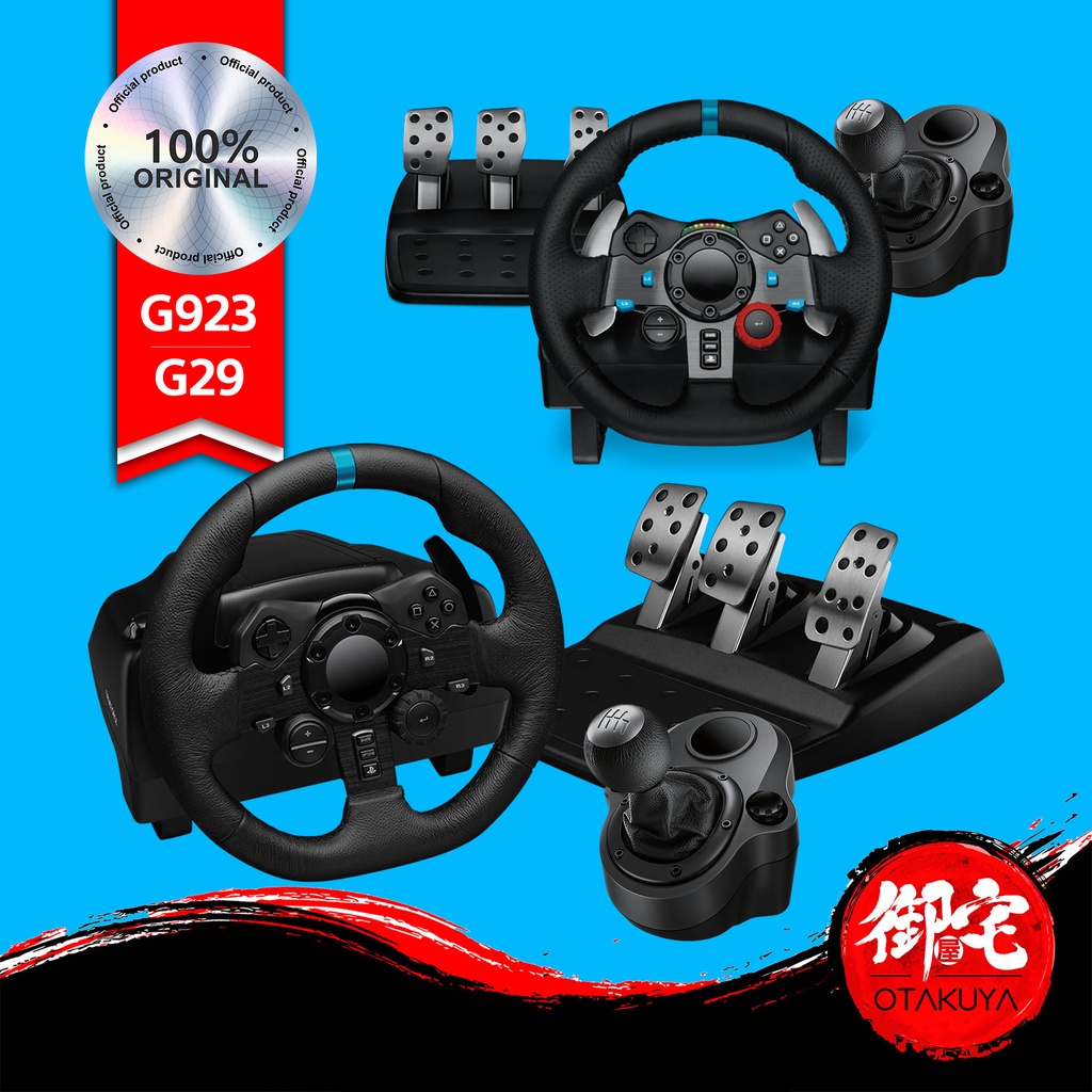 【10.25 SALE】Logitech G923 / G29 Steering Wheel + Pedal + Shifter for PC / PS5 / PS4 (2 Years