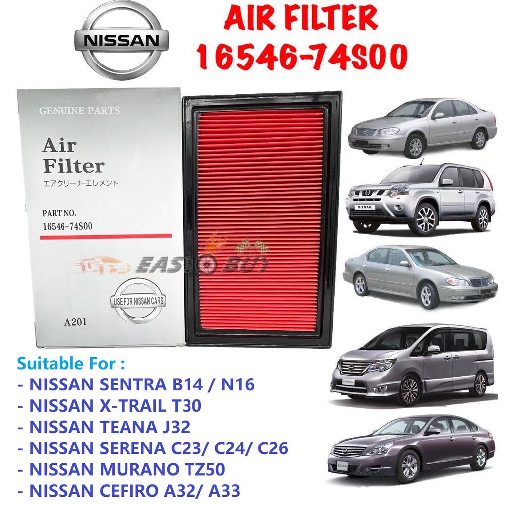 Engine Air Filter Nissan Sentra B14 N16 XTrail T30 Cefiro A32 A33