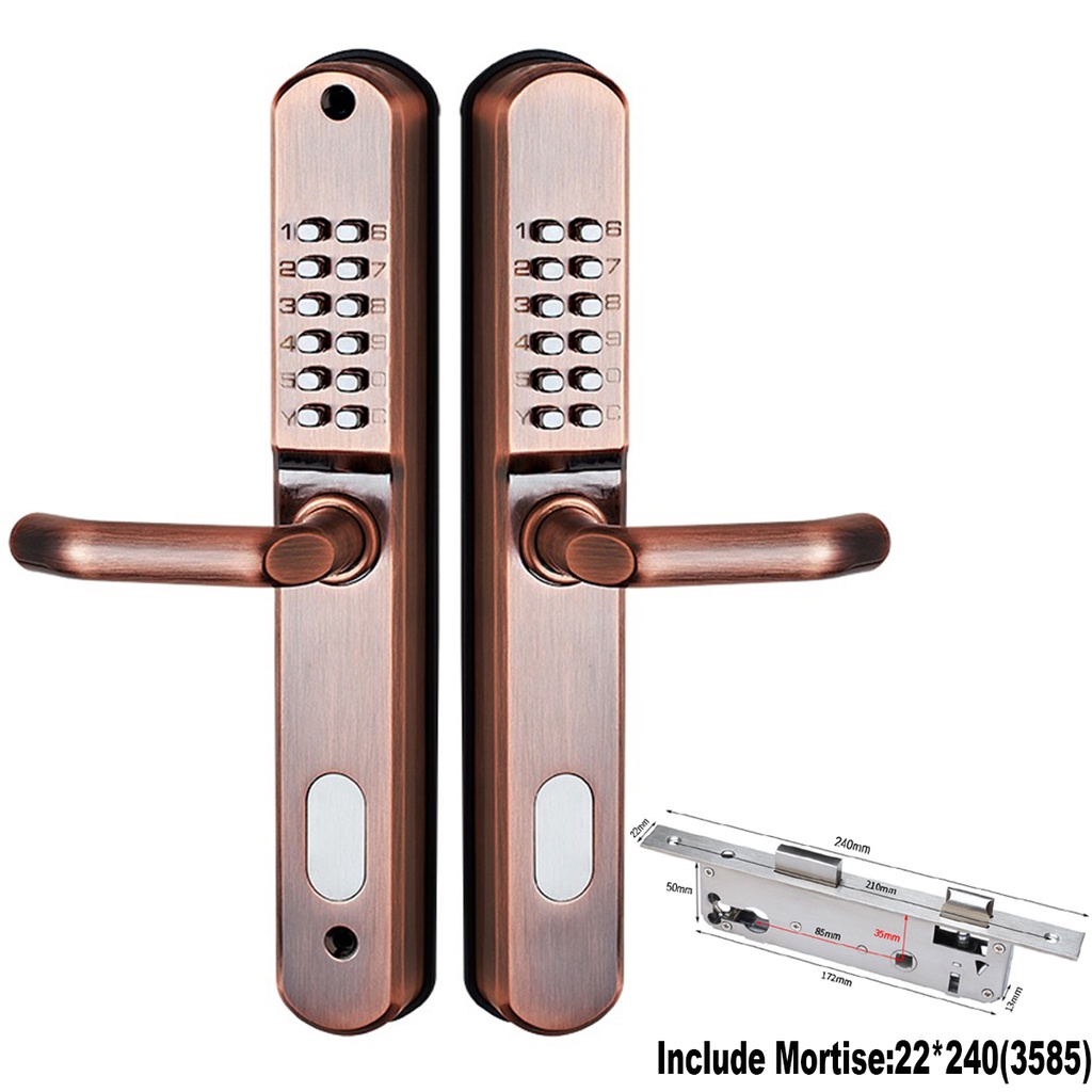 Grill Door Lock Double Side Password Door Lock Set Code Door Lock