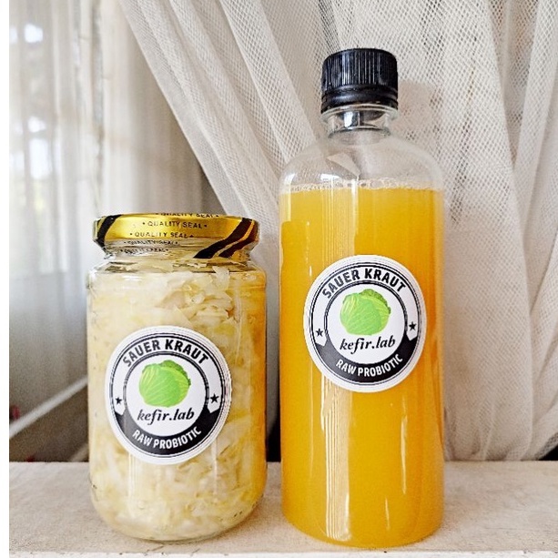 Probiotic Sauerkraut Juice Lacto Ferment 400ML Unpasteurized f Shopee