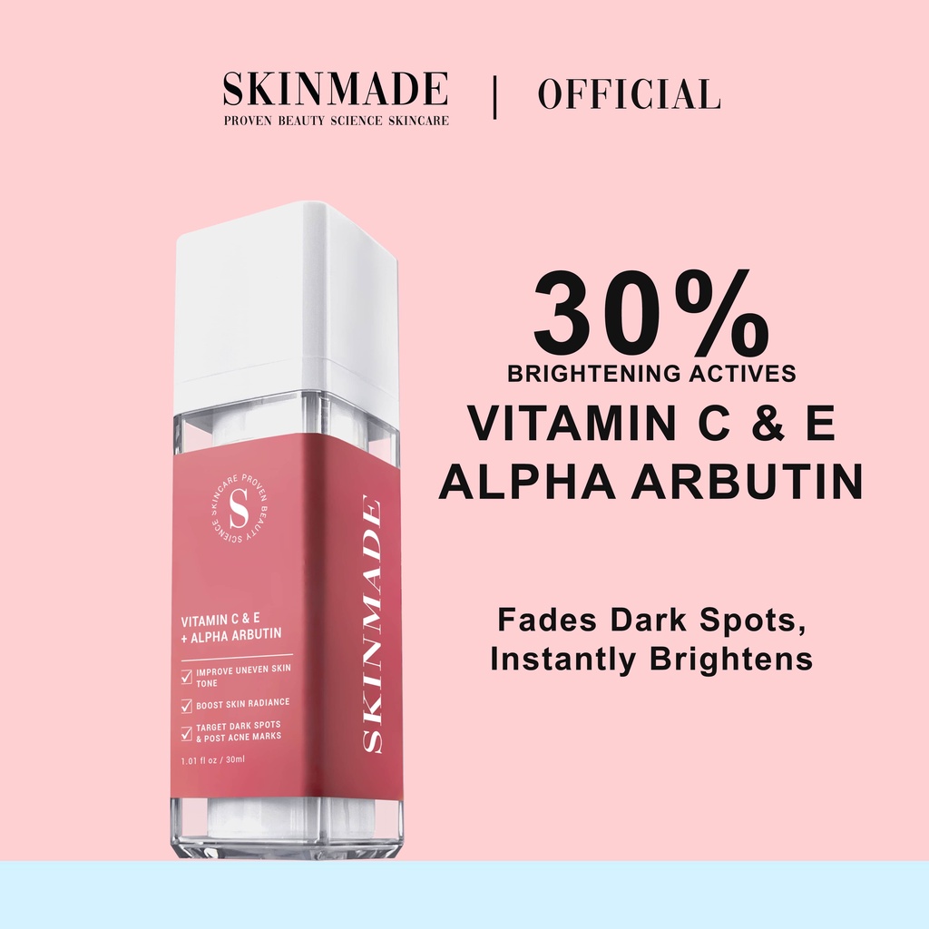 SKINMADE Vitamin C + E Alpha Arbutin Serum (30ml) Shopee Malaysia