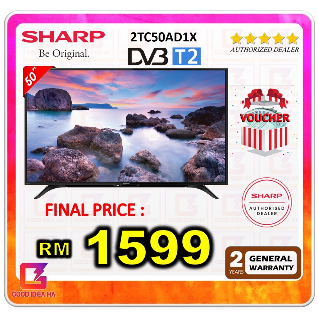 SHARP AQUOS 50 inch FULL HD DIGITAL TV with MYTV ( 2TC50AD1X ) Shopee