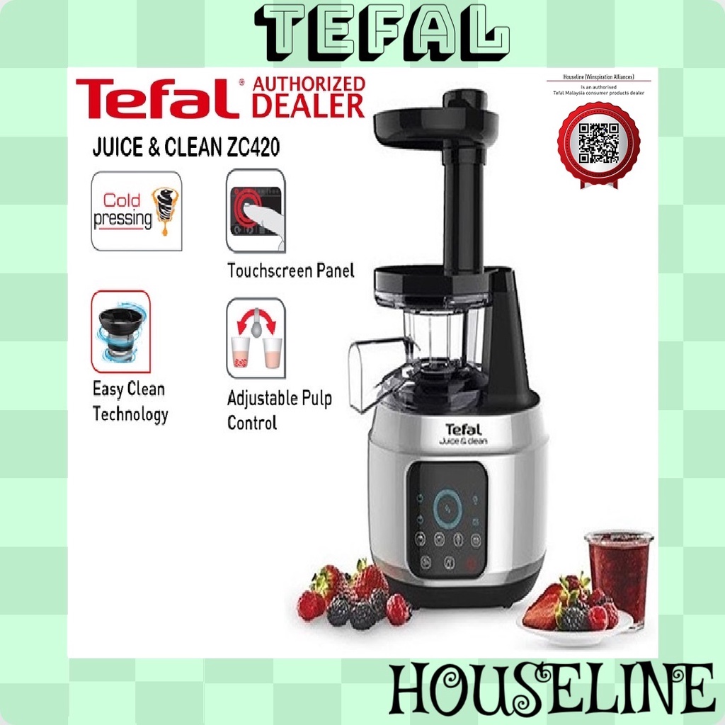 (4.4 SALES!!) Tefal Slow Juicer Juice N' Clean ZC420 Shopee Malaysia