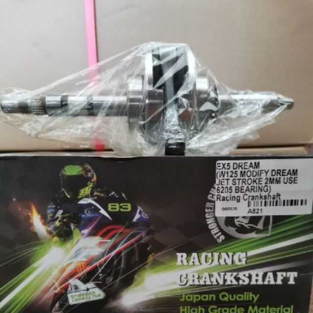 EX5 DREAM MODIFY WAVE 125 CRANKSHAFT (USE BEARING 6205) (JET STROKE 2MM