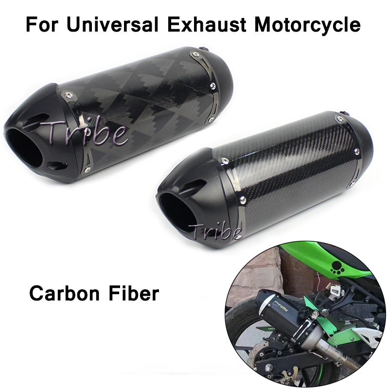 Exhaust Motorcycle Two Brothers Muffler CNC Pipe Carbon Fiber 51mm