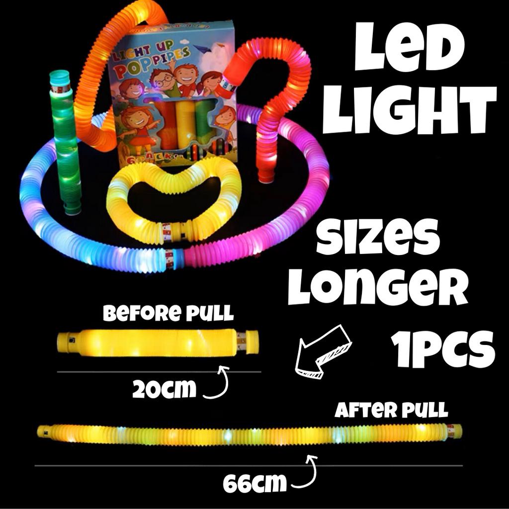 🌈CLEAR SALES🌈KID LED Lightning Colour Tube Light Stick Pop Up Toys