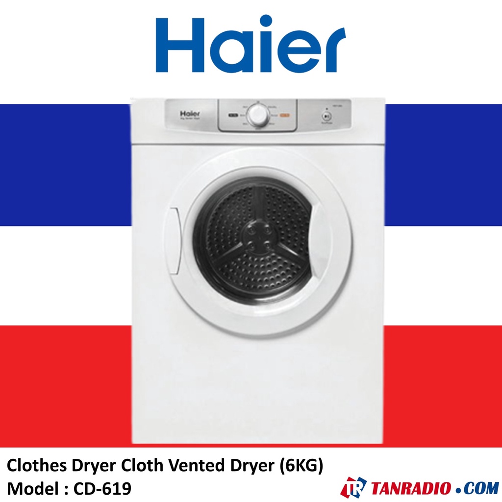 HAIER/ Khind Clothes Dryer Cloth Vented Dryer CD619 (6kg) Shopee