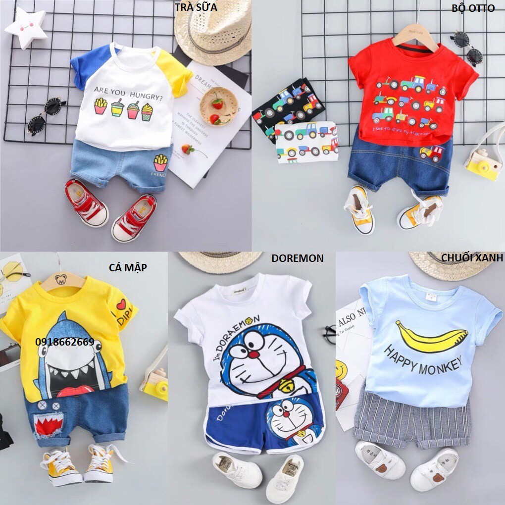 Summer Boys Set short sleeve size 621kg (Clay doremon And Tamarind