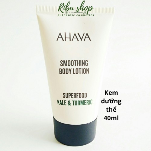Ahava smoothing body lotion superfood Kale & Tumeric body lotion 40ml