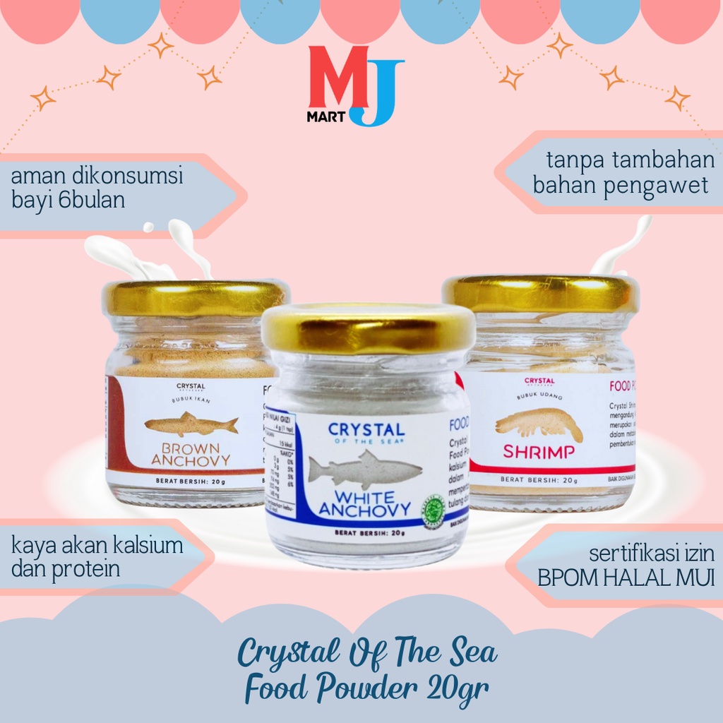 Crystal of the Sea Set of 3 Jars 20GR White Anchovy + Brown Anchovy