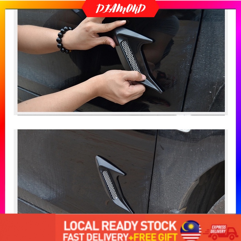 DIAMOND 3D Shark Gills Car Decorated Car Auto Side Vent Air Flow Fender