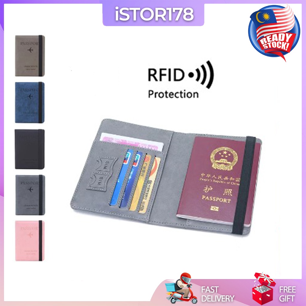 RFID PROTECTION PASSPORT HOLDER/ LEATHER PASSPORT COVER/ PASSPORT