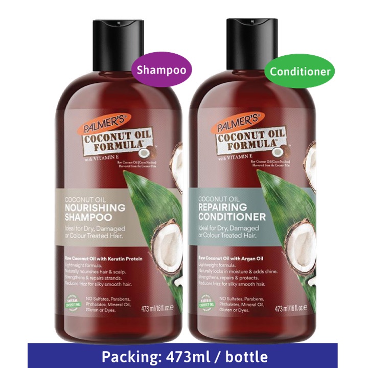 PALMER’S Coconut Oil Hair Shampoo 473ml & Conditioner_473ml (2 items in 1 bundle) Shopee Malaysia